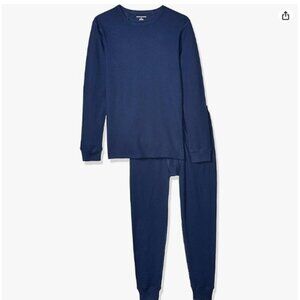 Amazon Essentials Thermal Long Johns Underwear Set for Men-Navy-M